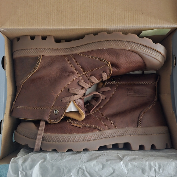 Palladium Men's Brown Leather Waterproof Boots - Picture 7 of 8